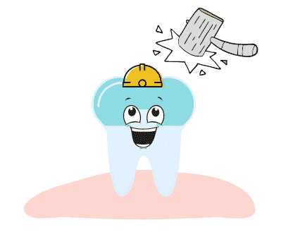 泰山最專業牙醫-亞昕牙醫-根管治療後的牙齒會較脆弱，所以建議患者可以裝上牙套，就像戴上安全帽一樣!